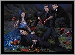 Nina Dobrev, Pamiętniki wampirów, Joseph Morgan, Paul Wesley, The Vampirie Diaries, Ian Somerhalder